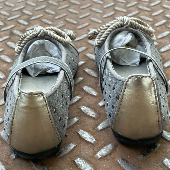 Balleto Kids Girl Shoes Ballet KATRINA Shoes Silver Tone Size 8.5N - Picture 5 of 9
